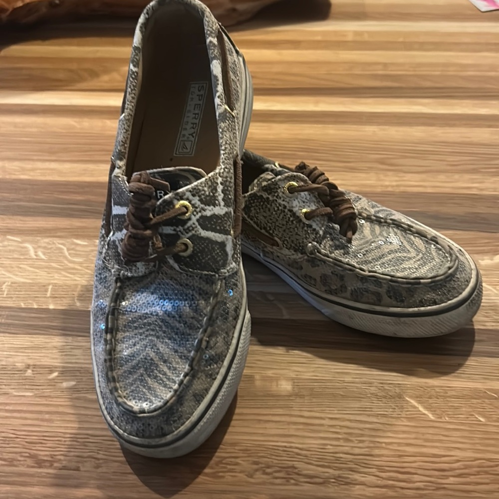 Sperry Topsiders Sequins AND Animal print!